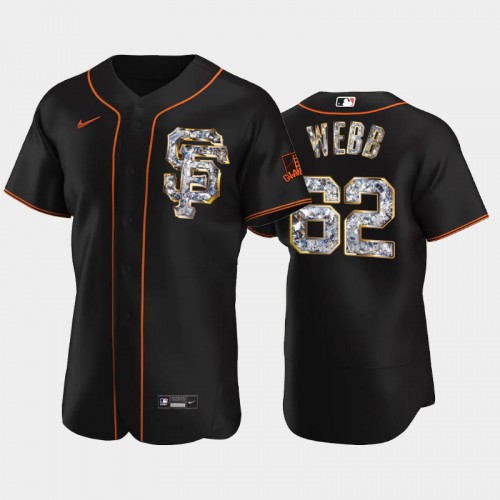 San Francisco San Francisco Giants #62 Logan Webb Men's Diamond Edition Jersey - Black Men's