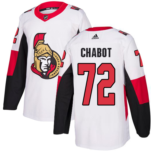Adidas Ottawa Senators #72 Thomas Chabot White Road Authentic Stitched Jersey Men's