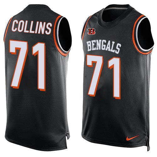 Bengals #71 La'el Collins Black Team Color Men's Stitched Limited Tank Top Jersey
