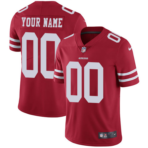 San Francisco 49ers Customized Red Stitched Vapor Untouchable Limited Youth Jersey