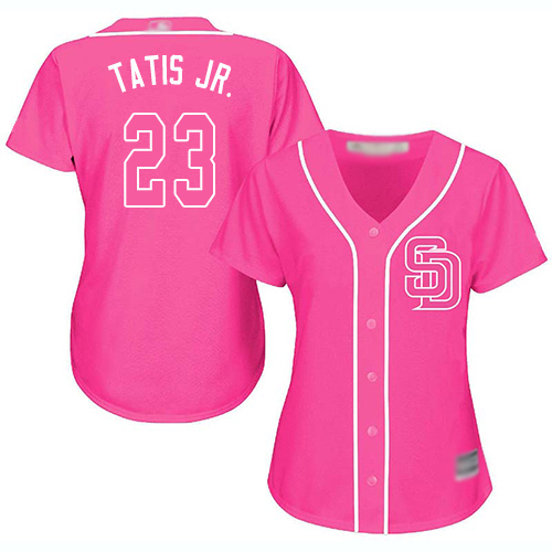 San Diego Padres #23 Fernando Tatis Jr. Pink Fashion Women's Stitched Jersey Womens