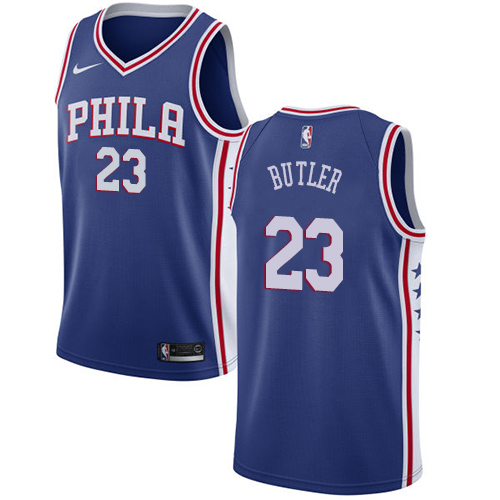 Philadelphia 76ers #23 Jimmy Butler Blue Youth Swingman Icon Edition Jersey Youth