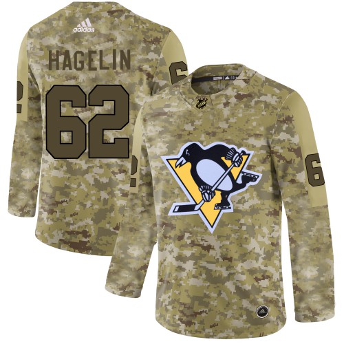 Adidas Pittsburgh Penguins #62 Carl Hagelin Camo Authentic Stitched Jersey Men's