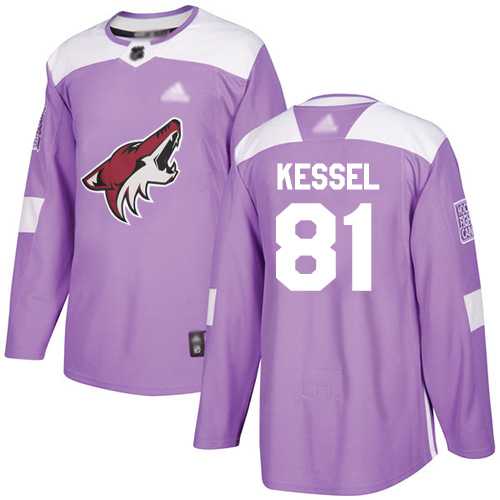Adidas Arizona Coyotes #81 Phil Kessel Purple Authentic Fights Cancer Stitched Youth Jersey Youth