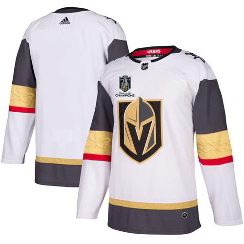 Adidas Golden Knights Blank White Road 2023 Stanley Cup Champions Authentic Stitched Jersey
