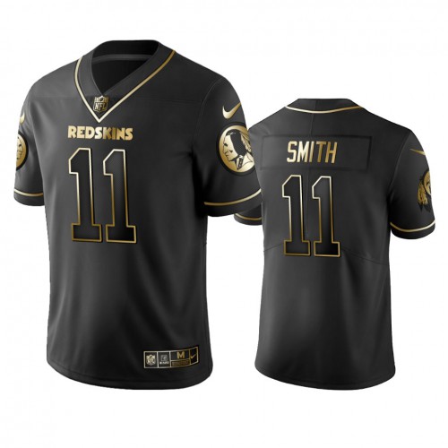 Washington Commanders #11 Alex Smith Men's Stitched Vapor Untouchable Limited Black Golden Jersey Men's