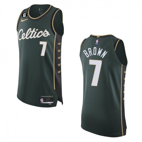 Boston Boston Celtics #7 Jaylen Brown Turquoise 2022-23 Authentic Jersey - City Edition Mens