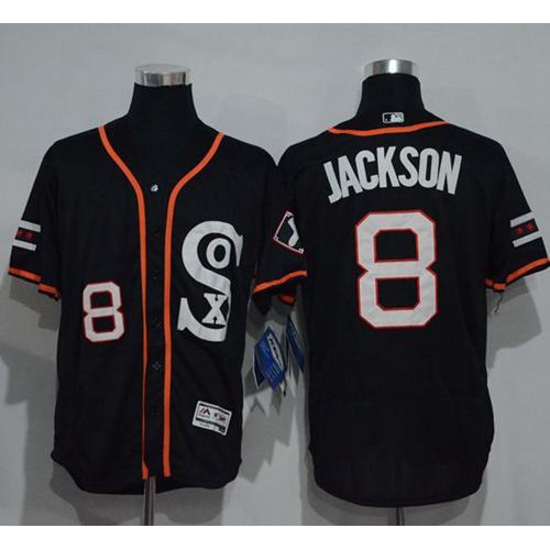 Chicago White Sox #8 Bo Jackson Black New Cool Base Stitched Jersey Men's