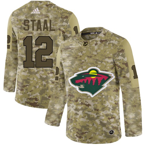 Adidas Minnesota Wild #12 Eric Staal Camo Authentic Stitched Jersey Men's