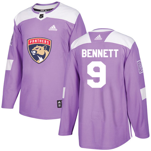 Adidas Panthers #9 Sam Bennett Purple Authentic Fights Cancer Stitched Youth Jersey