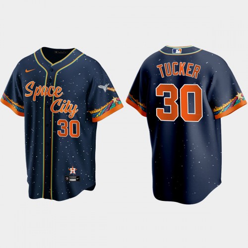 Houston Houston Astros #30 Kyle Tucker Navy Men's 2021 City Connect Replica Jersey Men's