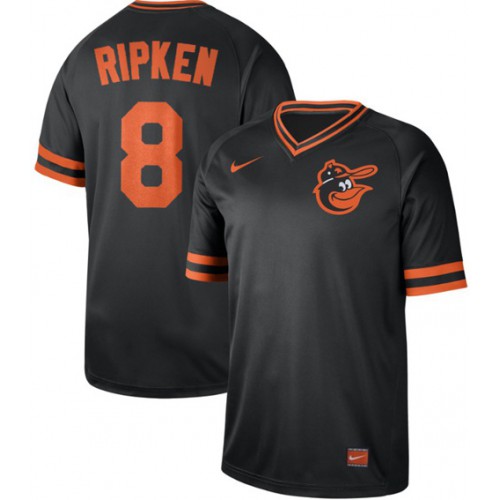 Baltimore Orioles #8 Cal Ripken Black Authentic Cooperstown Collection Stitched Jersey Men's