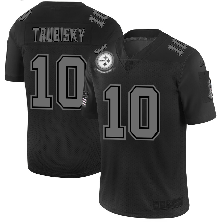 Pittsburgh Steelers #10 Mitchell Trubisky 2020 Salute To Service Limited Jersey Black