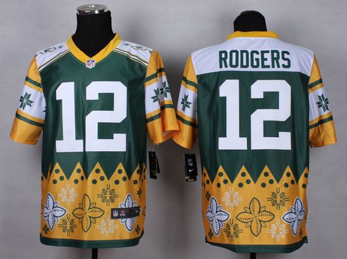 Packers #12 Aaron Rodgers Green Men's Stitched Elite Noble Fashion Jersey