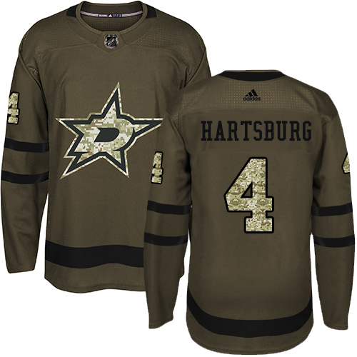 Adidas Dallas Stars #4 Craig Hartsburg Green Salute to Service Stitched Jersey Men's