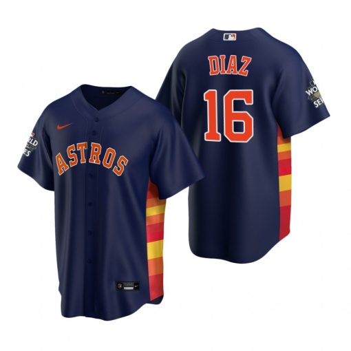 Houston Astros #16 Aledmys Diaz Men's 2021 World Series Game Jersey - Navy