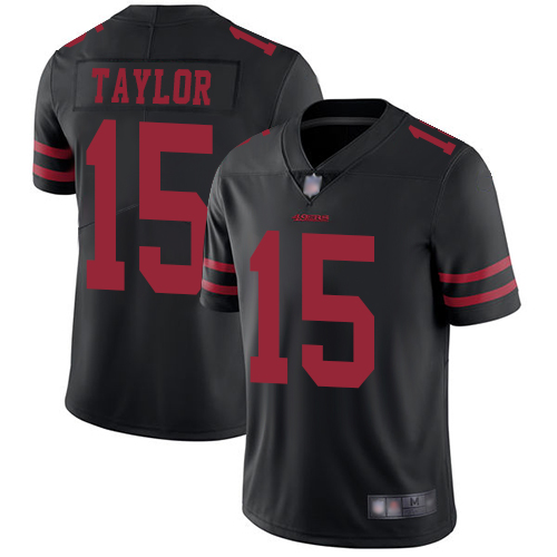 San Francisco 49ers #15 Trent Taylor Black Alternate Men's Stitched Vapor Untouchable Limited Jersey Men's