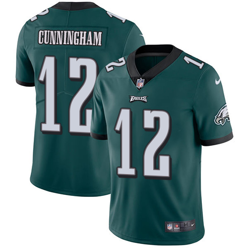 Philadelphia Eagles #12 Randall Cunningham Midnight Green Team Color Youth Stitched Vapor Untouchable Limited Jersey Youth