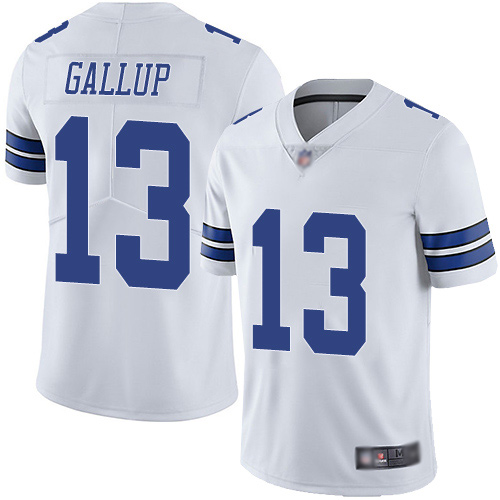 Cowboys #13 Michael Gallup White Youth Stitched Vapor Untouchable Limited Jersey