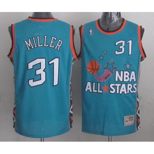 Mitchell And Ness Indiana Pacers #31 Reggie Miller Light Blue 1996 All-Star Stitched Jersey Mens