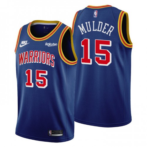 Golden State Golden State Warriors #15 Mychal Mulder Youth Releases Classic Edition 75th Anniversary Jersey Blue Youth