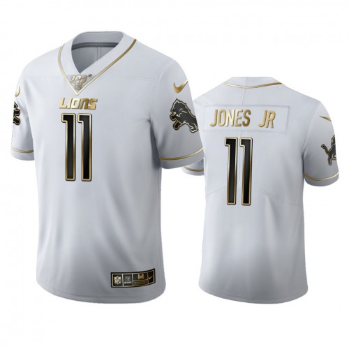 Detroit Detroit Lions #11 Marvin Jones Jr Men's White Golden Edition Vapor Limited 100 Jersey Men's