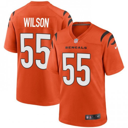 Cincinnati Cincinnati Bengals ##55 Logan Wilson Orange Alternate Game Jersey Men's