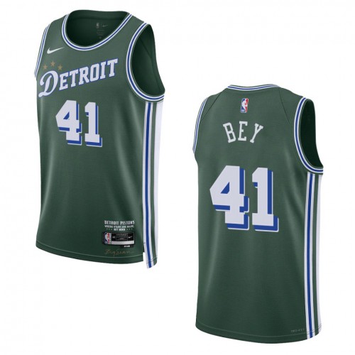 Detroit Detroit Pistons #41 Saddiq Bey Unisex Green 2022-23 Swingman Jersey - City Edition Mens