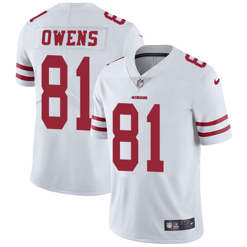 San Francisco 49ers #81 Terrell Owens White Youth Stitched Vapor Untouchable Limited Jersey Youth