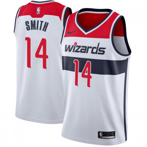 Washington Wizards #14 Ish Smith White Association Edition Swingman Jersey Mens
