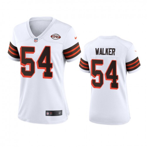 Women Cleveland Browns #54 Anthony Walker 1946 Collection Alternate Game Limited Jersey - White Womens