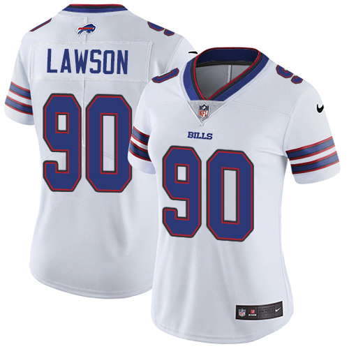 Buffalo Bills #90 Shaq Lawson White Women's Stitched Vapor Untouchable Limited Jersey Womens