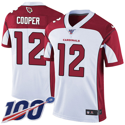 Arizona Cardinals #12 Pharoh Cooper White Men's Stitched 100th Season Vapor Limited Jersey Men's