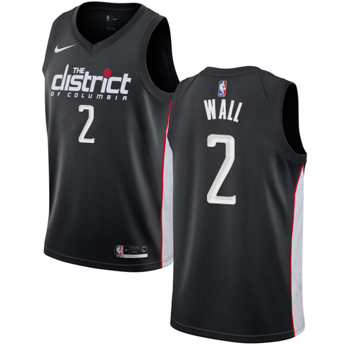 Washington Wizards #2 John Wall Black Swingman City Edition 2018/19 Jersey Mens