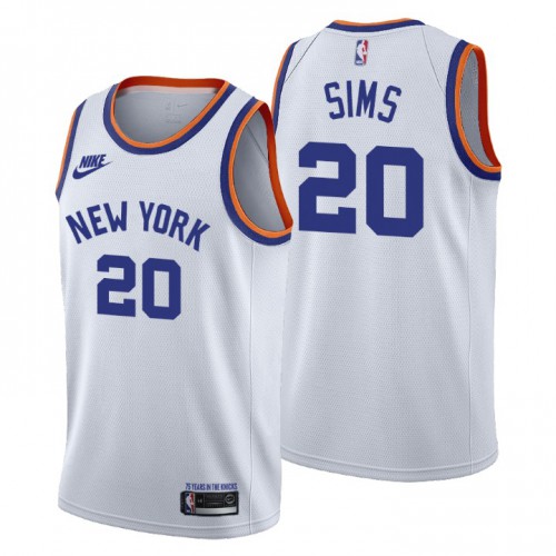 New York New York Knicks #20 Jericho Sims Womens Releases Classic Edition 75th Anniversary Jersey White Womens