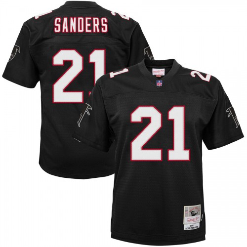 Youth Atlanta Atlanta Falcons #21 Deion Sanders Mitchell & Ness Black 1992 Legacy Retired Player Jersey Youth