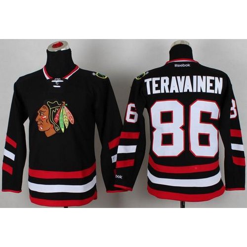 Chicago Blackhawks #86 Teuvo Teravainen Black 2014 Stadium Series Stitched Youth Jersey Youth