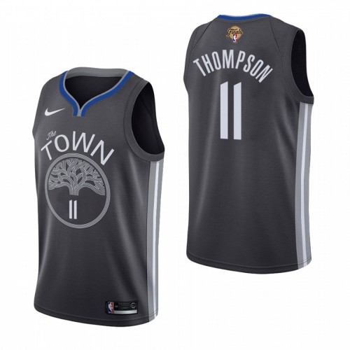 Golden State Warriors #11 Klay Thompson Black Womens 2022 Finals Statement Edition Jersey Womens