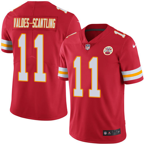 Chiefs #11 Marquez Valdes-Scantling Red Team Color Men's Stitched Vapor Untouchable Limited Jersey