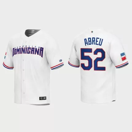 Bryan Abreu Dominican Republic Baseball 2023 World Baseball Classic Replica Jersey – White
