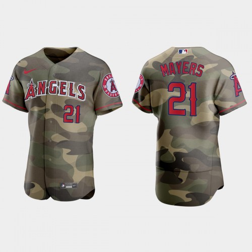 Los Angeles Los Angeles Angels #21 Mike Mayers Men's 2021 Armed Forces Day Authentic Jersey -Camo Men's