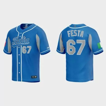 Matt Festa Italy Baseball 2023 World Baseball Classic Jersey – Royal