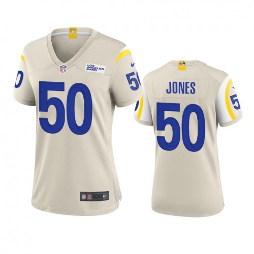 Los Angeles Los Angeles Rams #50 Ernest Jones Women's Game Jersey - Bone Womens