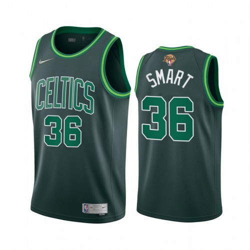 Boston Celtics #36 Marcus Smart Green Swingman 2022 Finals Earned Edition Jersey Mens