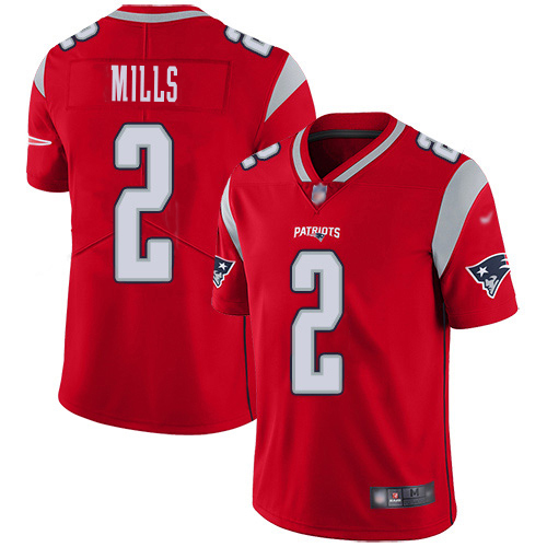 Patriots #2 Jalen Mills Red Youth Stitched Limited Inverted Legend Jersey