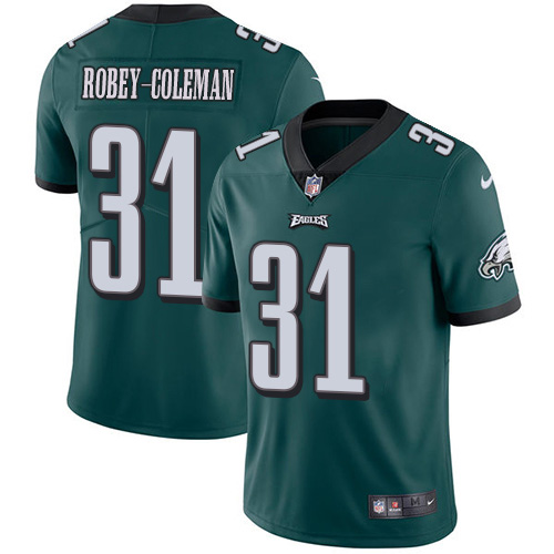 Philadelphia Eagles #31 Nickell Robey-Coleman Green Team Color Youth Stitched Vapor Untouchable Limited Jersey Youth