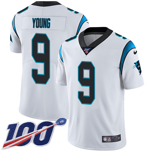 Panthers #9 Bryce Young White Men's Stitched 100th Season Vapor Untouchable Limited Jersey