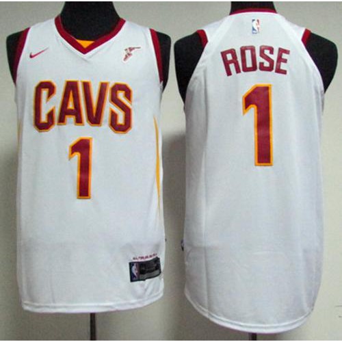 Cleveland Cavaliers #1 Derrick Rose White Swingman Association Edition Jersey Mens