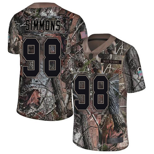 Titans #98 Jeffery Simmons Camo Youth Stitched Limited Rush Realtree Jersey