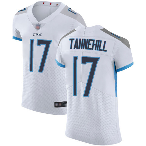 Titans #17 Ryan Tannehill White Men's Stitched Vapor Untouchable Elite Jersey
